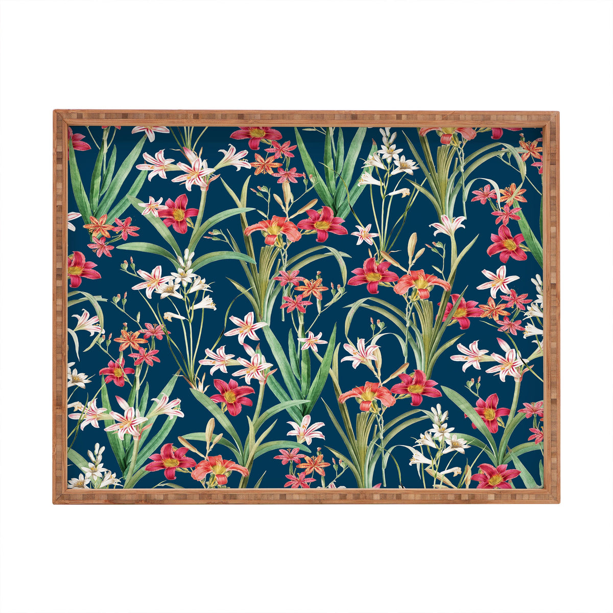 83 Oranges Blossom Botanical Rectangular Tray