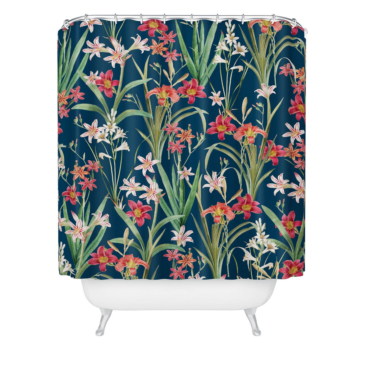 83 Oranges Blossom Botanical Shower Curtain