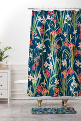 83 Oranges Blossom Botanical Shower Curtain And Mat