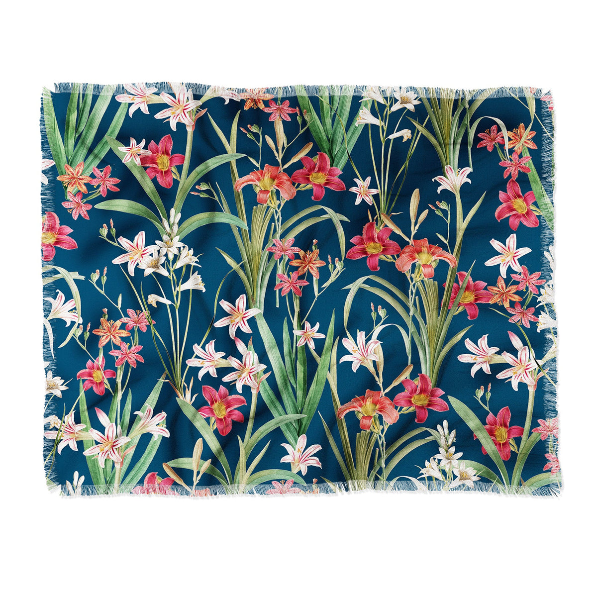 83 Oranges Blossom Botanical Throw Blanket