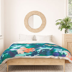 83 Oranges Blossomed Garden Duvet Cover