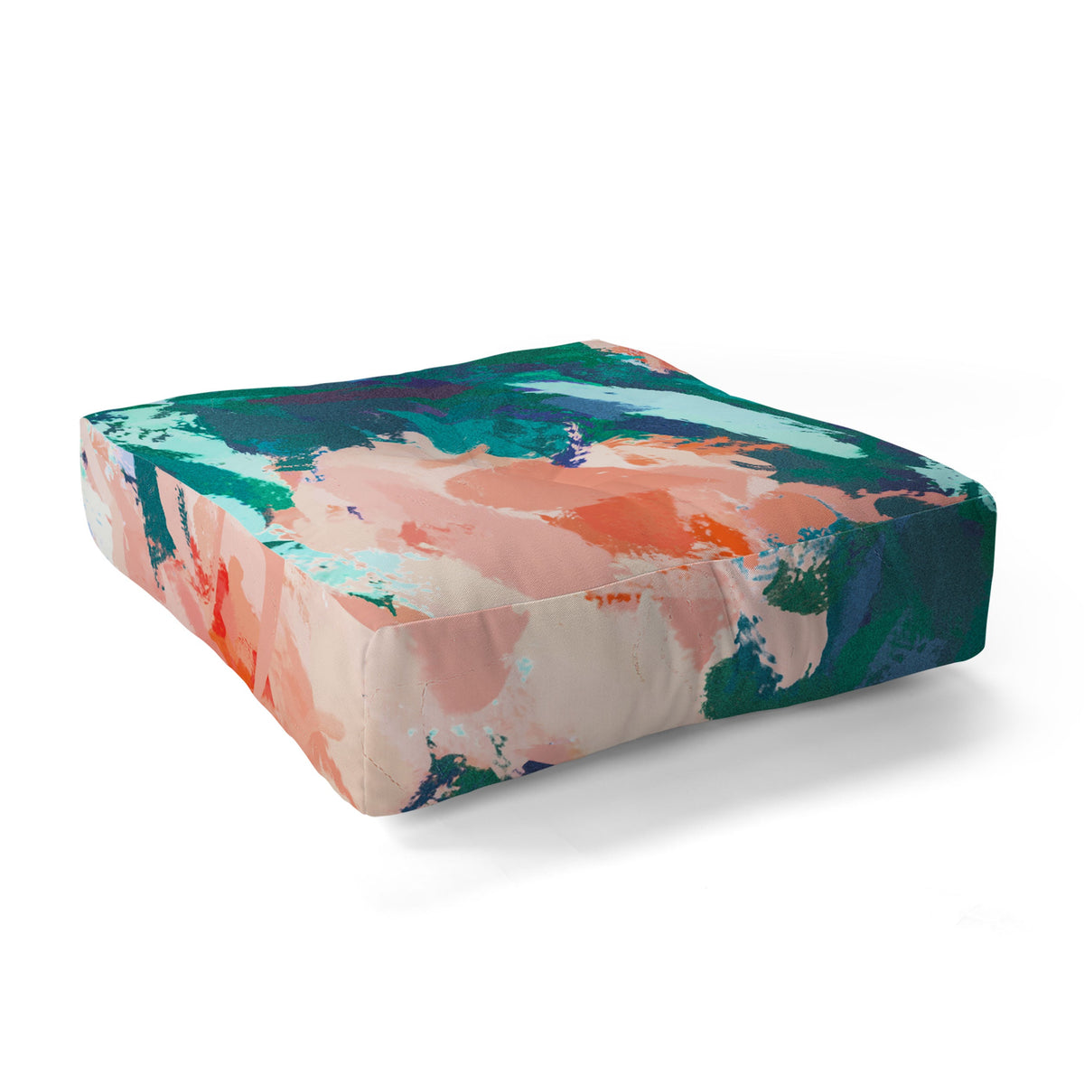 83 Oranges Blossomed Garden Floor Pillow Square