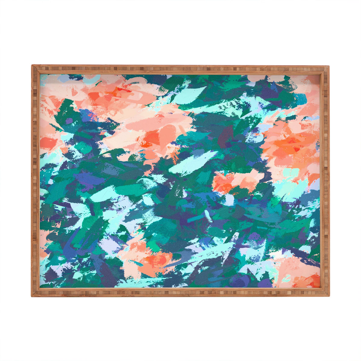 83 Oranges Blossomed Garden Rectangular Tray