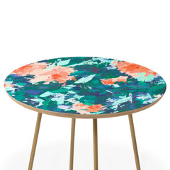 83 Oranges Blossomed Garden Round Side Table