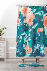 83 Oranges Blossomed Garden Memory Foam Bath Mat