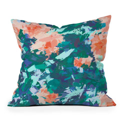 83 Oranges Blossomed Garden Outdoor Throw Pillow