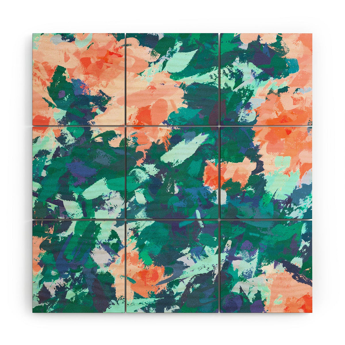 83 Oranges Blossomed Garden Wood Wall Mural