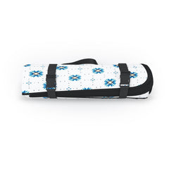 83 Oranges Blue Blossom Outdoor Blanket