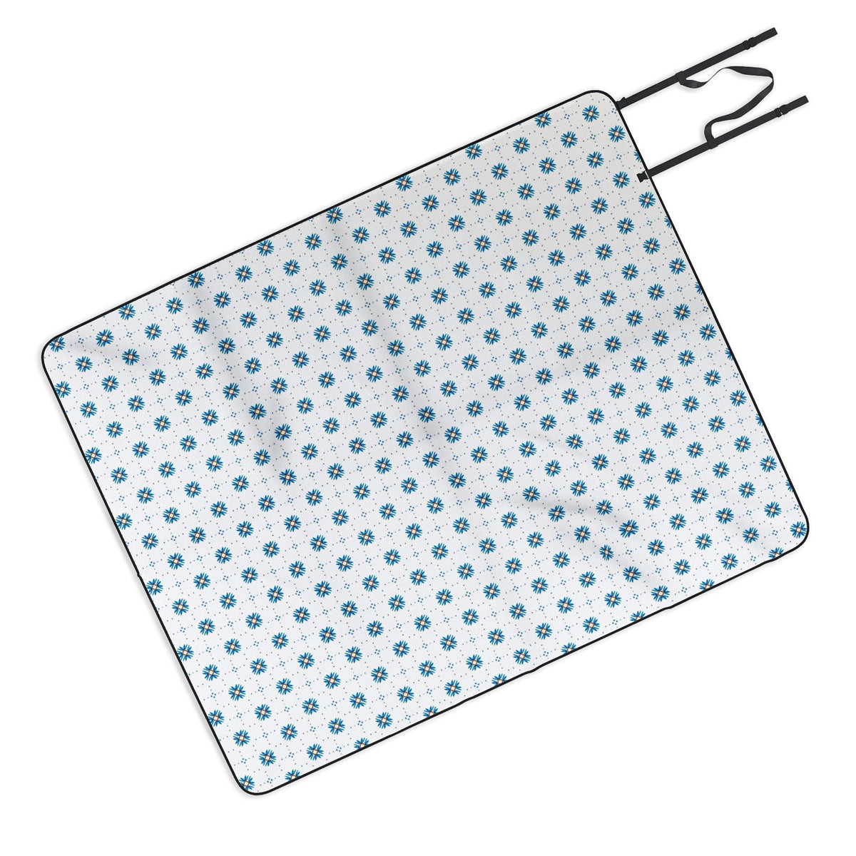 83 Oranges Blue Blossom Outdoor Blanket