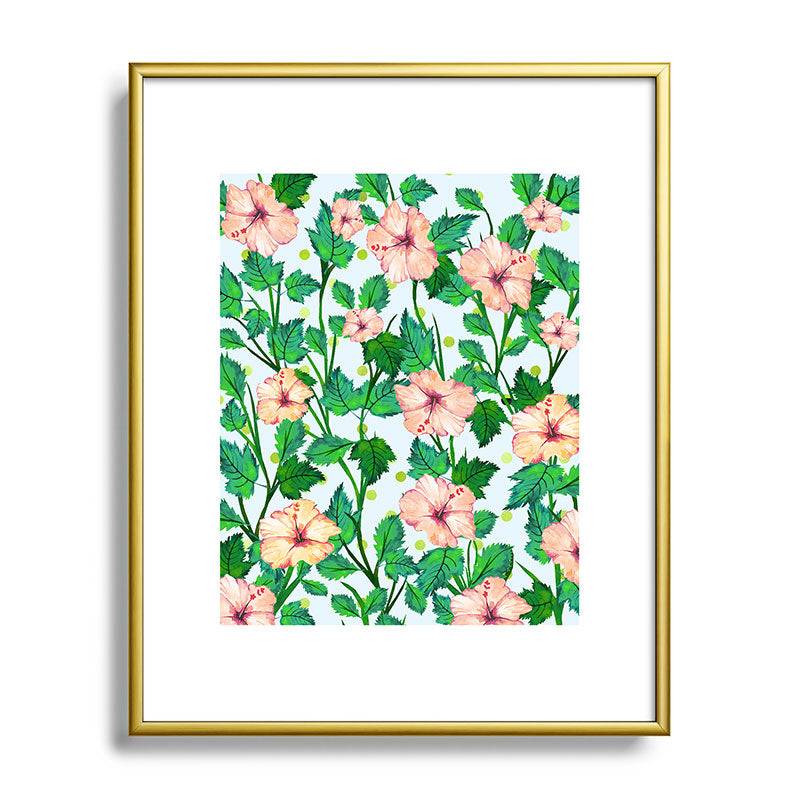 83 Oranges Blush Blossom Metal Framed Art Print