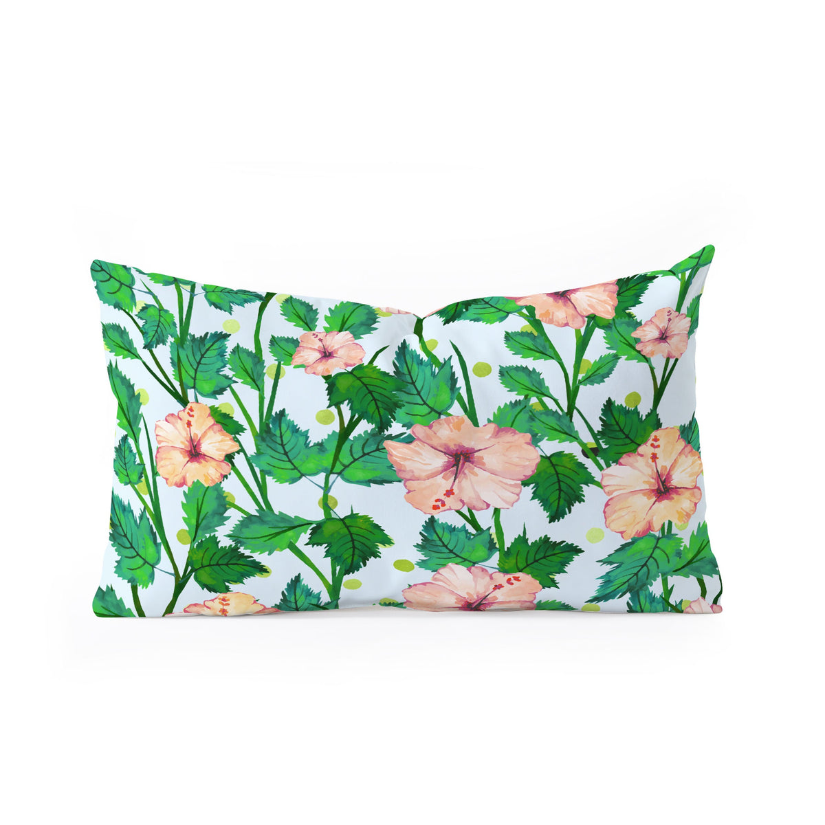 83 Oranges Blush Blossom Oblong Throw Pillow