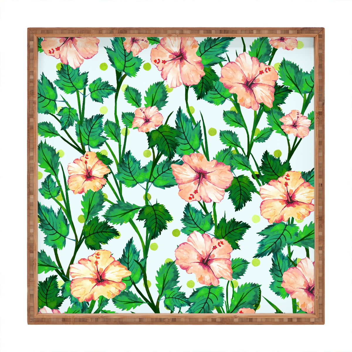 83 Oranges Blush Blossom Square Tray