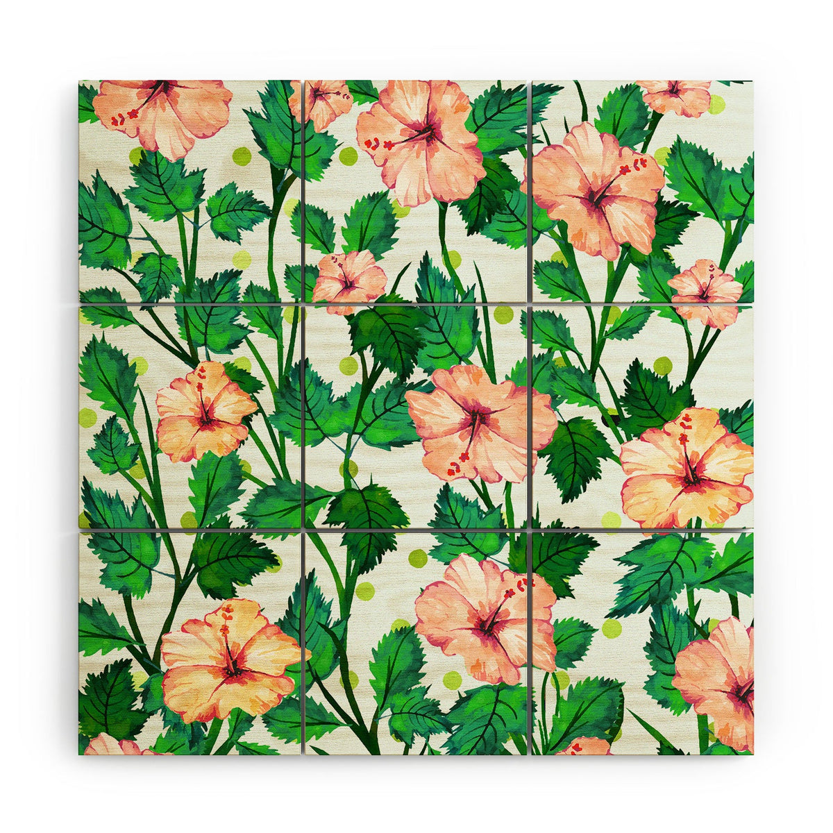 83 Oranges Blush Blossom Wood Wall Mural