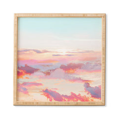 83 Oranges Blush Clouds Framed Wall Art