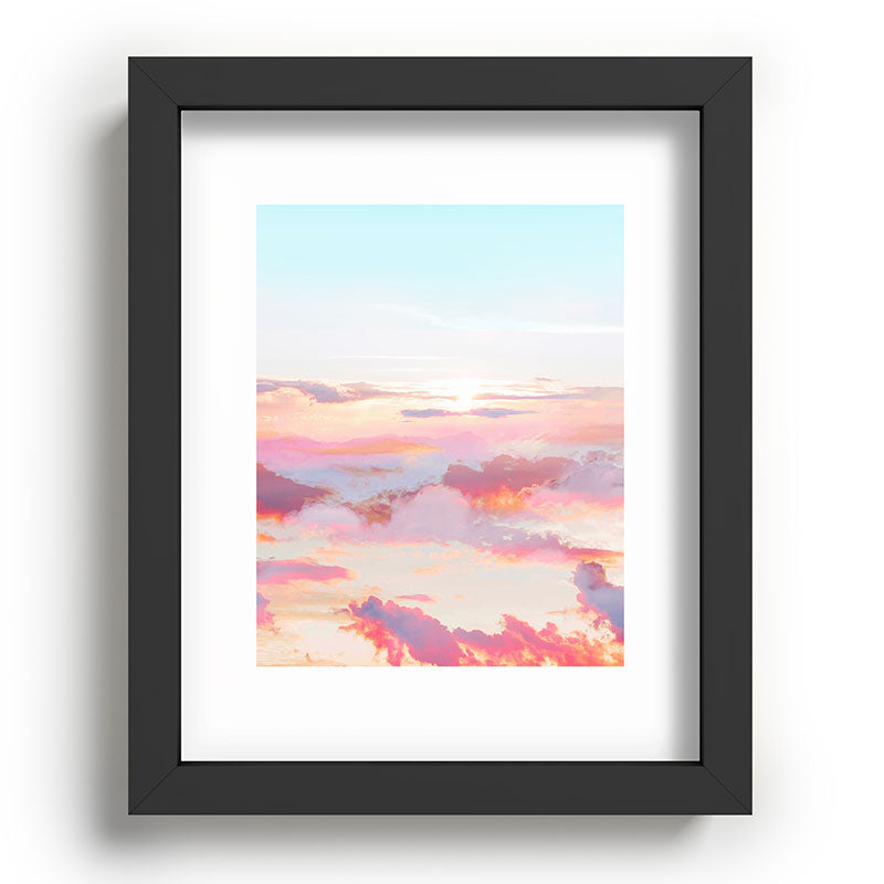 83 Oranges Blush Clouds Recessed Framing Rectangle