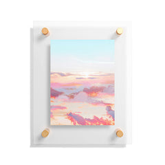 83 Oranges Blush Clouds Floating Acrylic Print