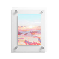 83 Oranges Blush Clouds Floating Acrylic Print