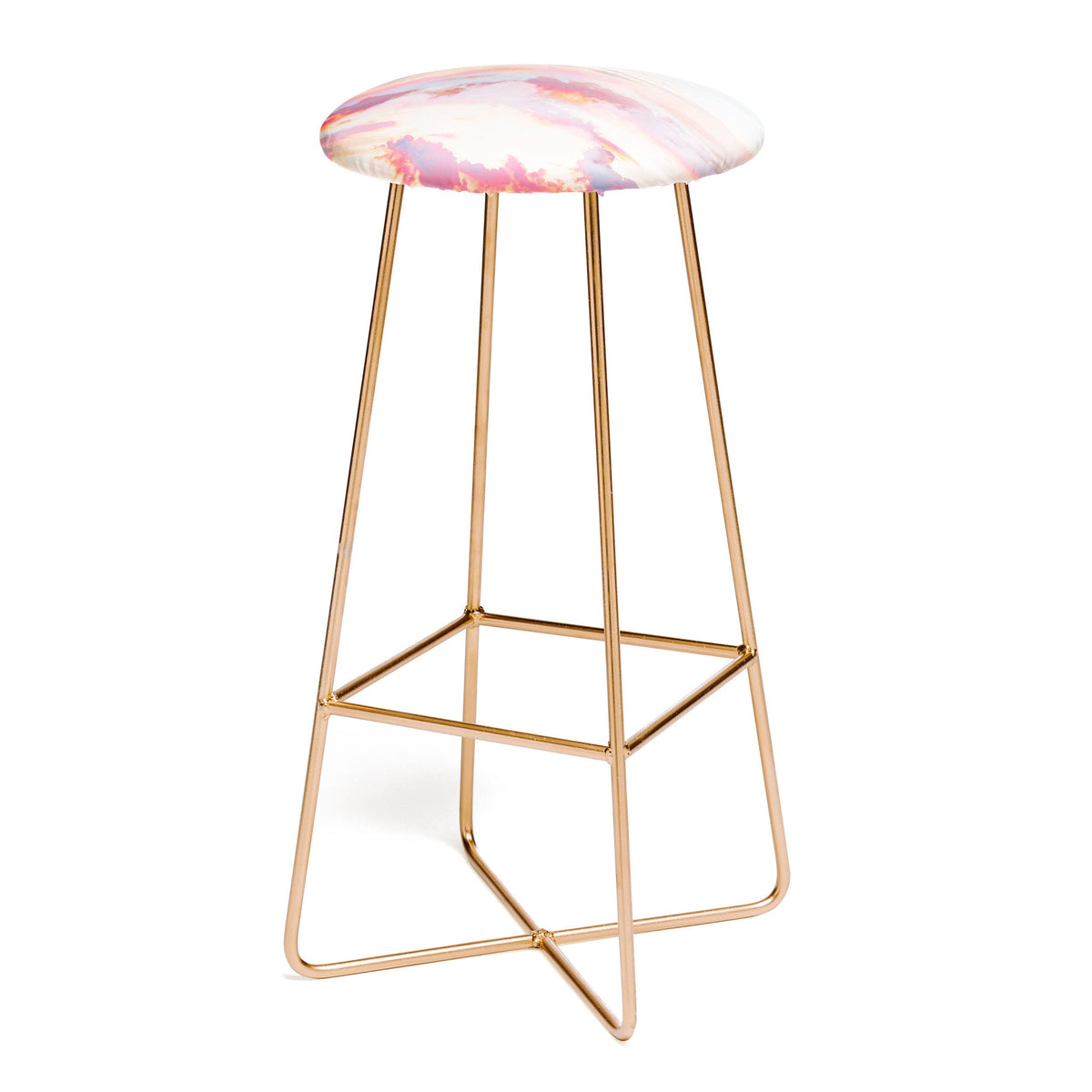 83 Oranges Blush Clouds Bar Stool