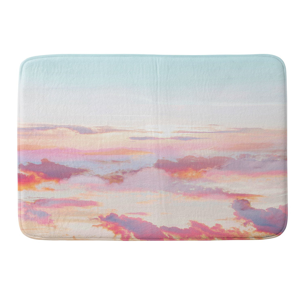 83 Oranges Blush Clouds Memory Foam Bath Mat