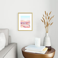 83 Oranges Blush Clouds Metal Framed Art Print