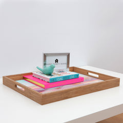 83 Oranges Blush Clouds Rectangular Tray