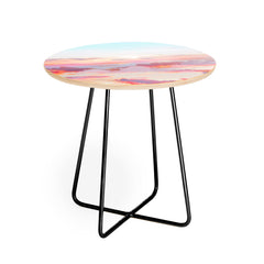83 Oranges Blush Clouds Round Side Table