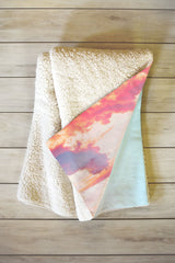 83 Oranges Blush Clouds Fleece Throw Blanket