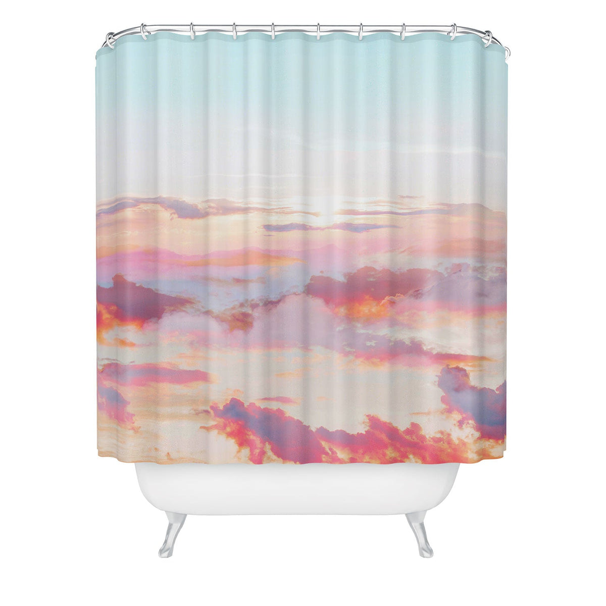 83 Oranges Blush Clouds Shower Curtain