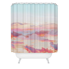 83 Oranges Blush Clouds Shower Curtain