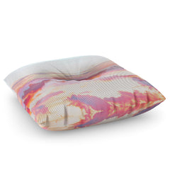 83 Oranges Blush Clouds Floor Pillow Square