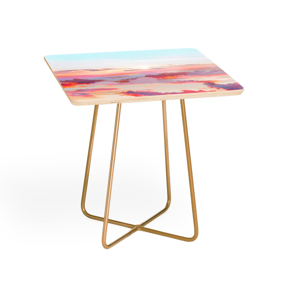 83 Oranges Blush Clouds Side Table