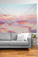 83 Oranges Blush Clouds Tapestry