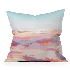 83 Oranges Blush Clouds Throw Pillow