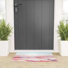 83 Oranges Blush Clouds Welcome Mat