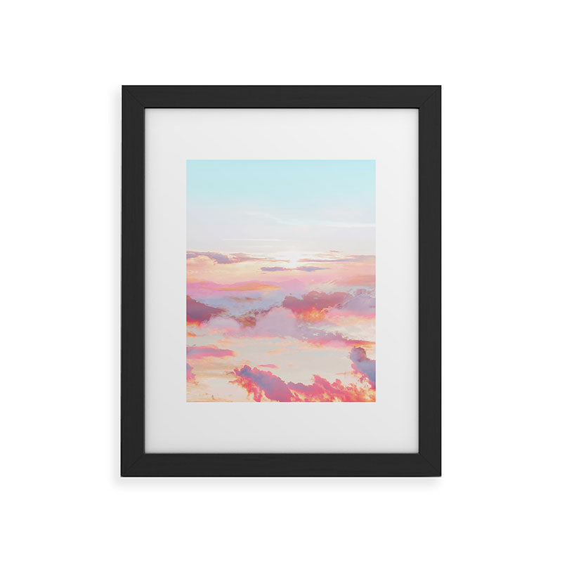 83 Oranges Blush Clouds Framed Art Print