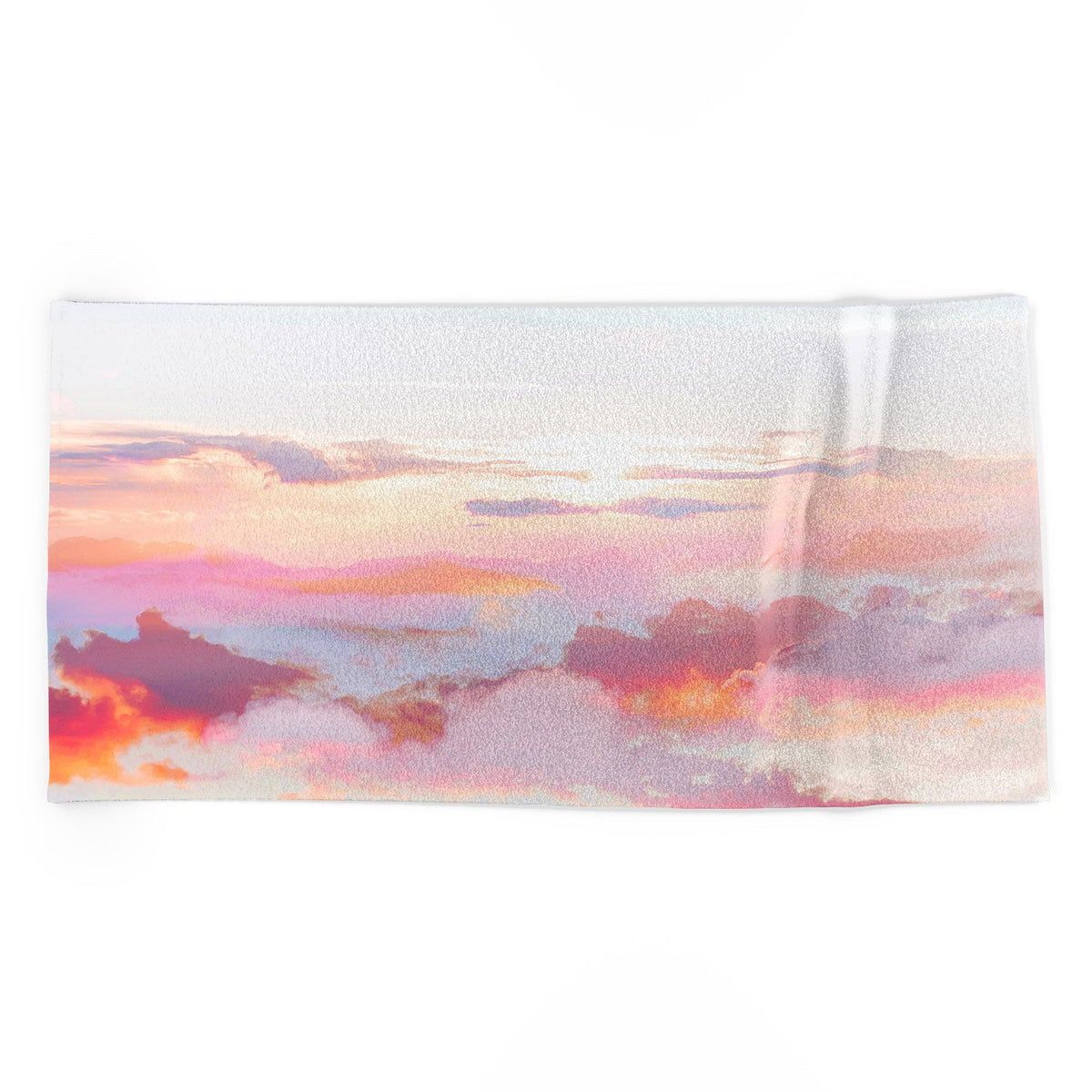 83 Oranges Blush Clouds Beach Towel