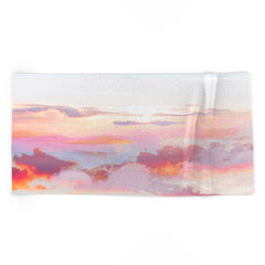 83 Oranges Blush Clouds Beach Towel