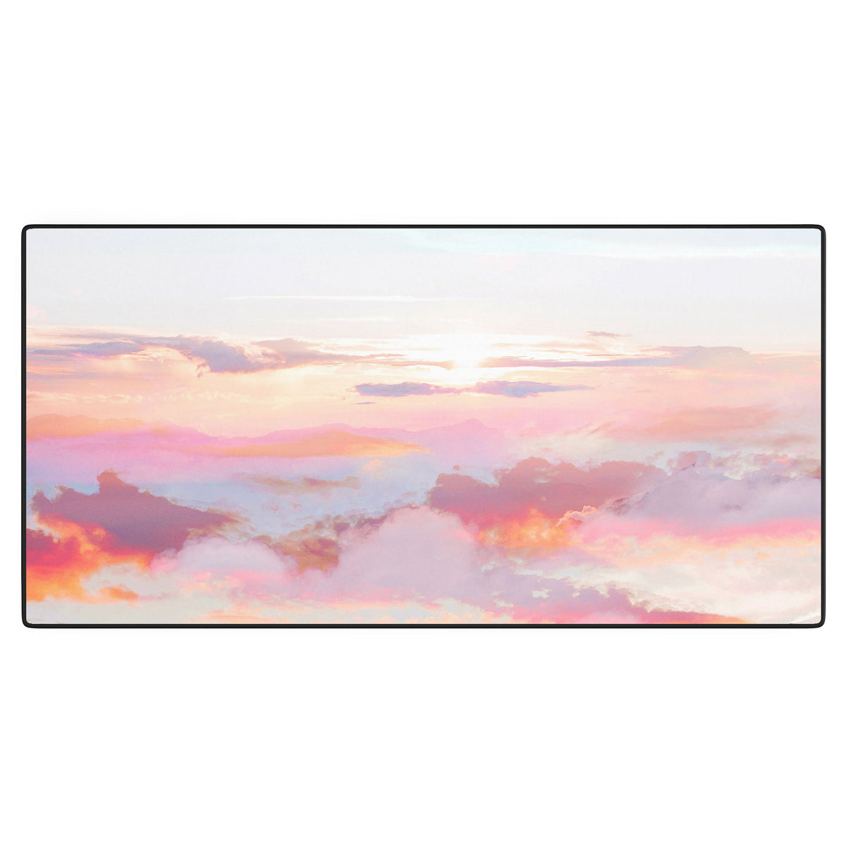83 Oranges Blush Clouds Desk Mat
