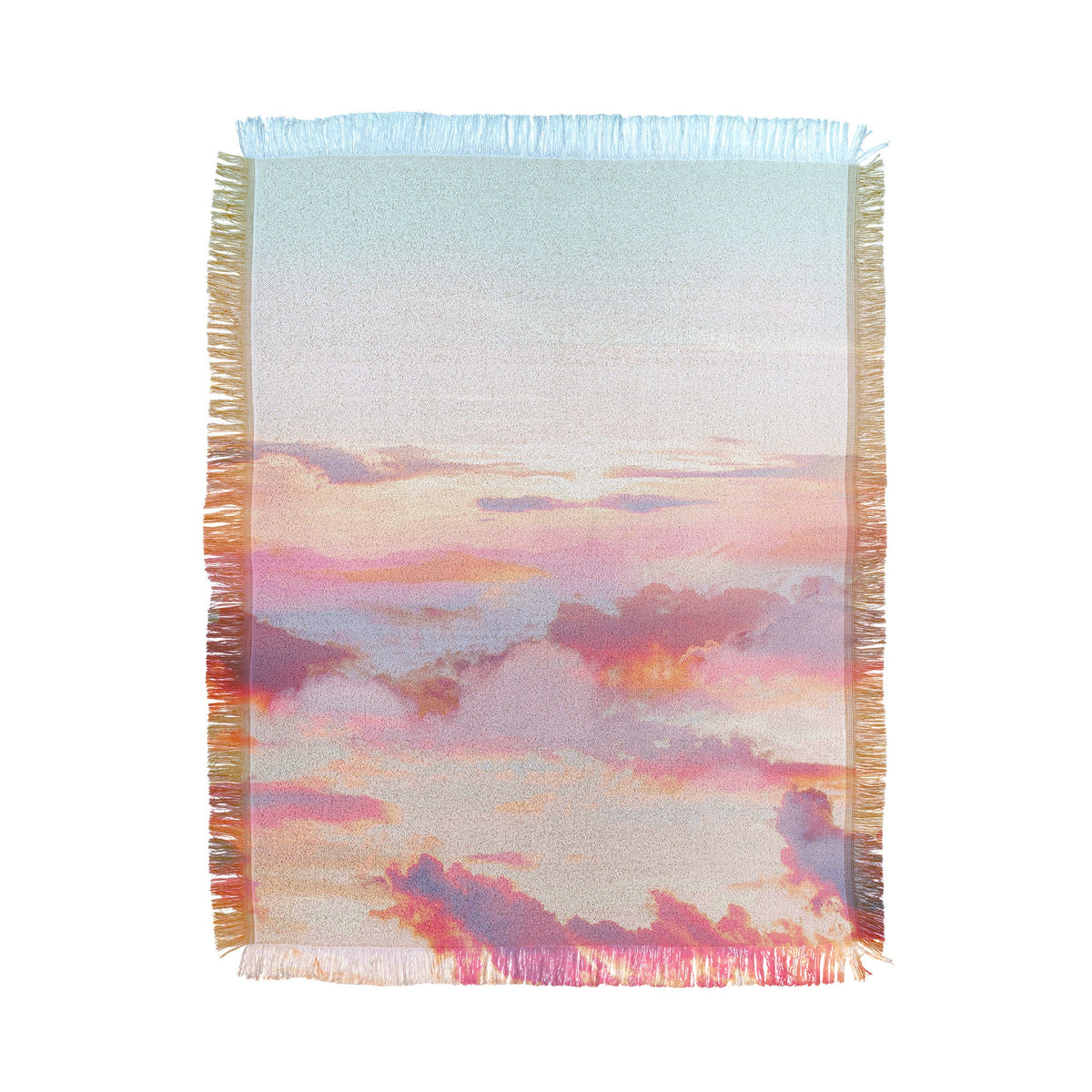 83 Oranges Blush Clouds Throw Blanket