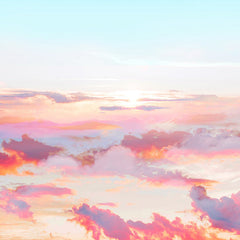 83 Oranges Blush Clouds Shower Curtain