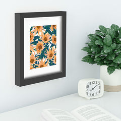 83 Oranges Blush Sunflowers Recessed Framing Rectangle