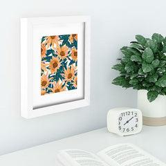 83 Oranges Blush Sunflowers Recessed Framing Rectangle