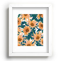83 Oranges Blush Sunflowers Recessed Framing Rectangle