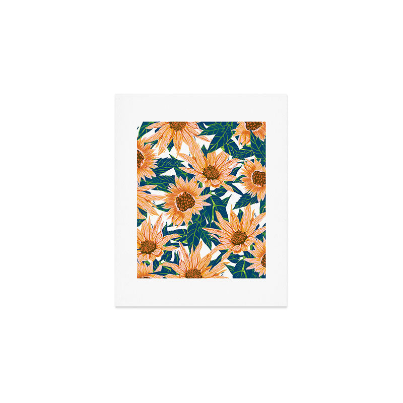 83 Oranges Blush Sunflowers Art Print