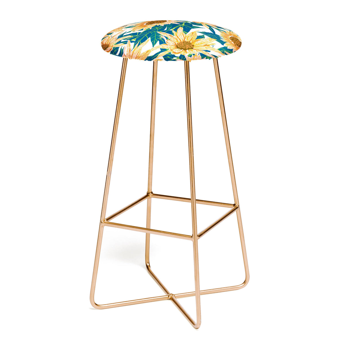 83 Oranges Blush Sunflowers Bar Stool