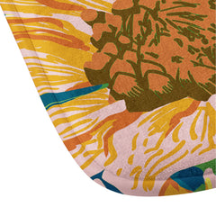 83 Oranges Blush Sunflowers Memory Foam Bath Mat