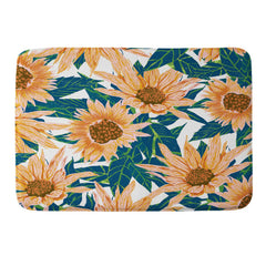 83 Oranges Blush Sunflowers Memory Foam Bath Mat