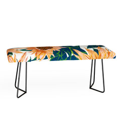 83 Oranges Blush Sunflowers Bench