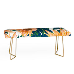 83 Oranges Blush Sunflowers Bench