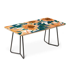 83 Oranges Blush Sunflowers Coffee Table